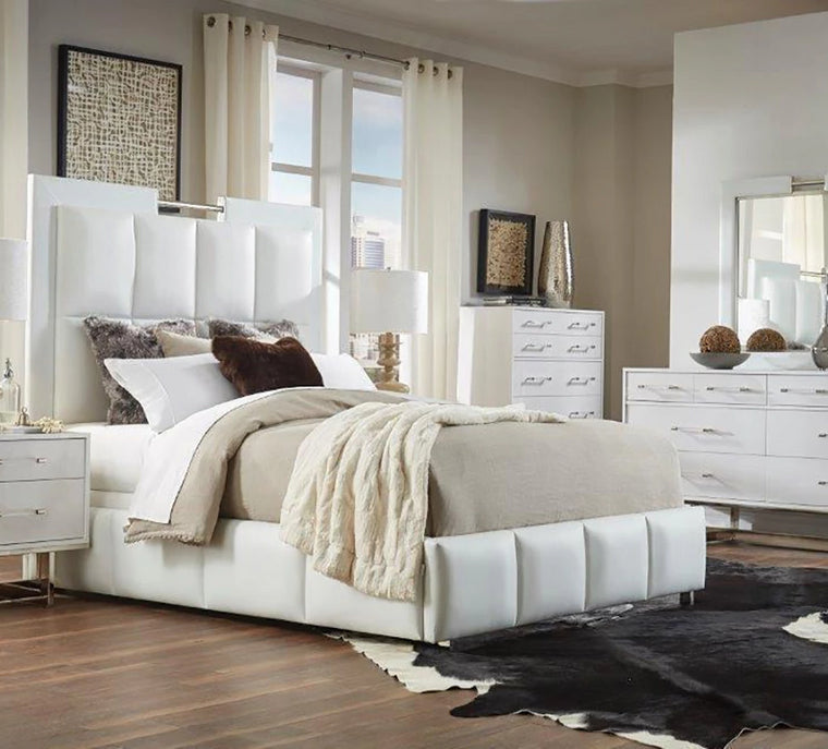 Dante White 5 Piece Queen Bedroom